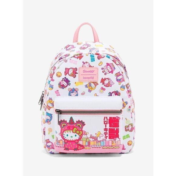 Loungefly Hello Kitty Monster Bright Rainbow Costumes Mini Backpack - New - Picture 1 of 4